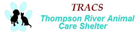 Thompson River Animal Care Shelter (Thompson Falls, Montana) | logo of blue paw print, black dog, black cat, TRACS