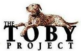 The Toby Project (New York City, New York) | logo of brown and white dog laying down, text The Toby Project 