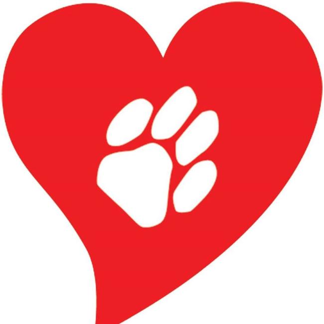 Touched By An Animal (aka) Cats-Are-Purrsons-Too (Chicago, Illinois) logo pawprint in heart