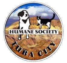 Tuba City Humane Society Inc (Tuba City, Arizona) | logo of black and white dog, cat, hills, desert, tuba city humane society
