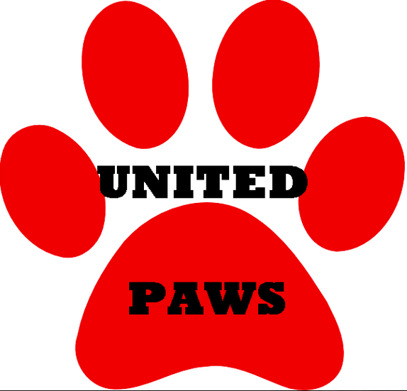 United Paws of Tillamook (Tillamook, Oregon) | logo of red paw print, United Paws of Tillamook, spay neuter, adopt