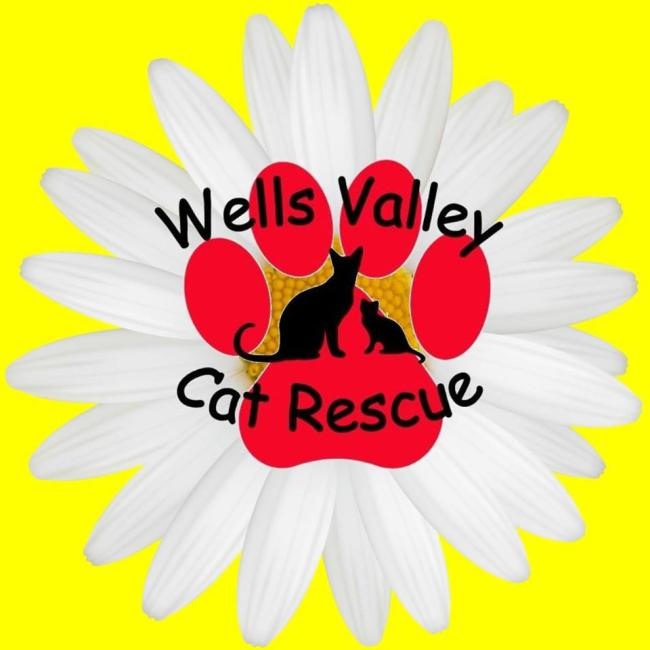 Wells Valley Cat Rescue (New Milford, Connecticut) logo cats in pawprint flower