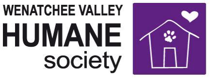 Wenatchee Valley Humane Society (Wenatchee, Washington) | logo of purple square, white house, white paw print, white heart