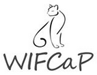 Western Iowa's Feral Cat Program (Council Bluffs, Iowa) | logo of black cat silhouette, WIFCP, Western Iowa's Feral Cat Program