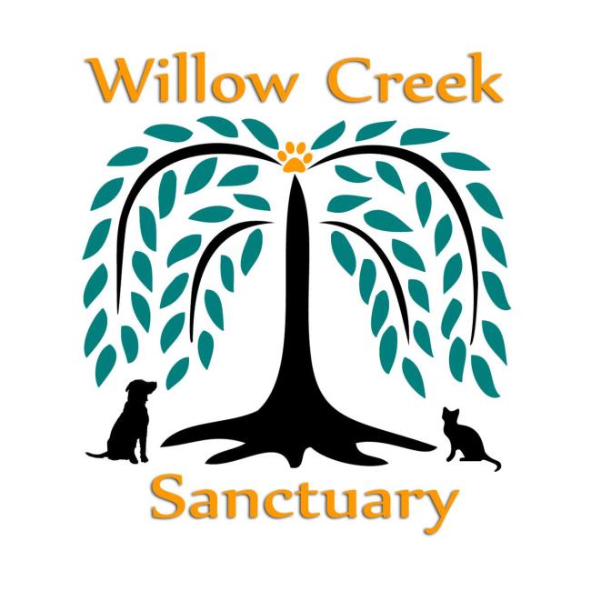 Willow Creek Sanctuary (Danville, Kentucky) logo willow tree with dog and cat