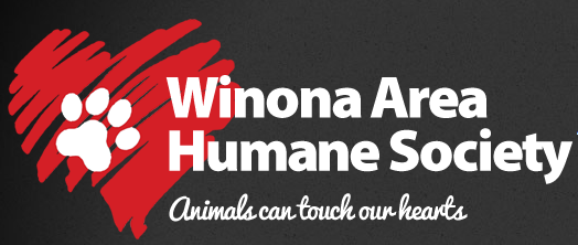 Winona Area Humane Society (Winona, Minnesota) | logo of Winona Area Humane Society text with red heart and white paw