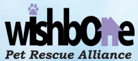 Wishbone Pet Rescue Alliance (Douglas, Michigan) | logo of purple house, purple paw print, text Wishbone Pet Rescue Alliance