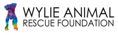 Wylie Animal Rescue Foundation, (Incline Village, Nevada), logo multicolored drawing of a dog next to black text