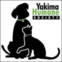 Yakima Humane Society (Yakima, Washington) | logo of black dog, black cat, green collars, text Yakima Humane Society