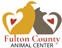 Fulton County Animal Adoption and Education Center (Rochester, Indiana) logo with dog, cat, hearts