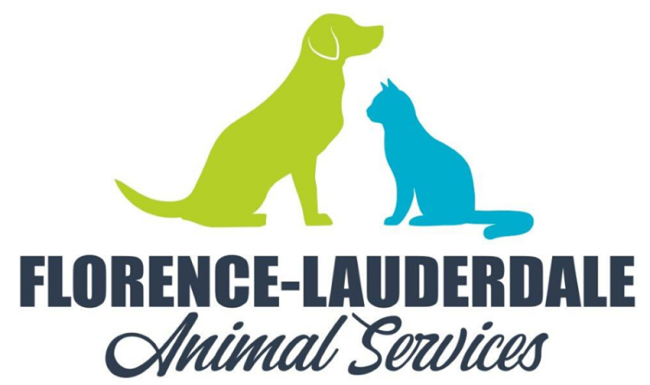 Florence Lauderdale Animal Services (Florence, Alabama) logo with dog and cat