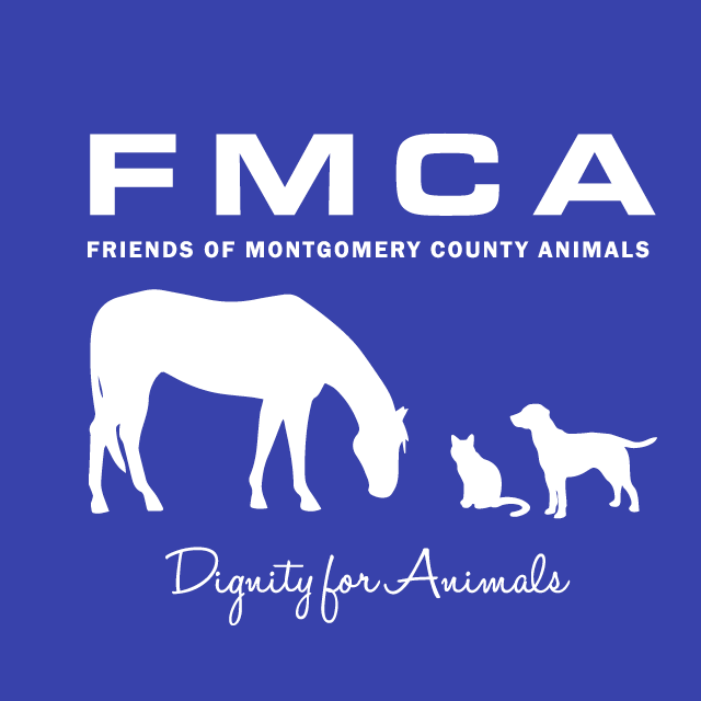 Friends of Montgomery County Animals (Germantown, Maryland) logo with dog, cat, horse