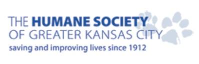 Humane Society of Greater Kansas City (Kansas City, Kansas) logo pawprints saving and improving lives