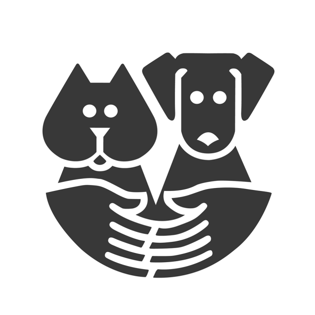 Pasadena Humane Society & SPCA (Pasadena, California) logo with dog and cat in hands