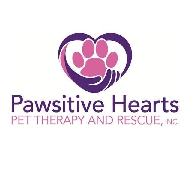 Pawsitive Hearts Pet Therapy and Rescue Inc (Reading, Pennsylvania) logo pawprint in heart