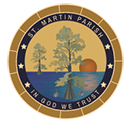 St. Martin Parish Animal Services (St. Martinville, Louisiana) | logo of trees, sun, water, St. Martin Parish Government