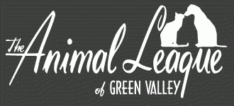 The Animal League of Green Valley (Green Valley, Arizona) | logo of white cat, dog, kissing, The Animal League of Green Valley