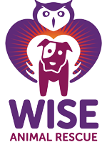 Wise Animal Rescue (Lake Hiawatha, New Jersey) | logo of purple dog, purple owl with wings, text WISE animal rescue