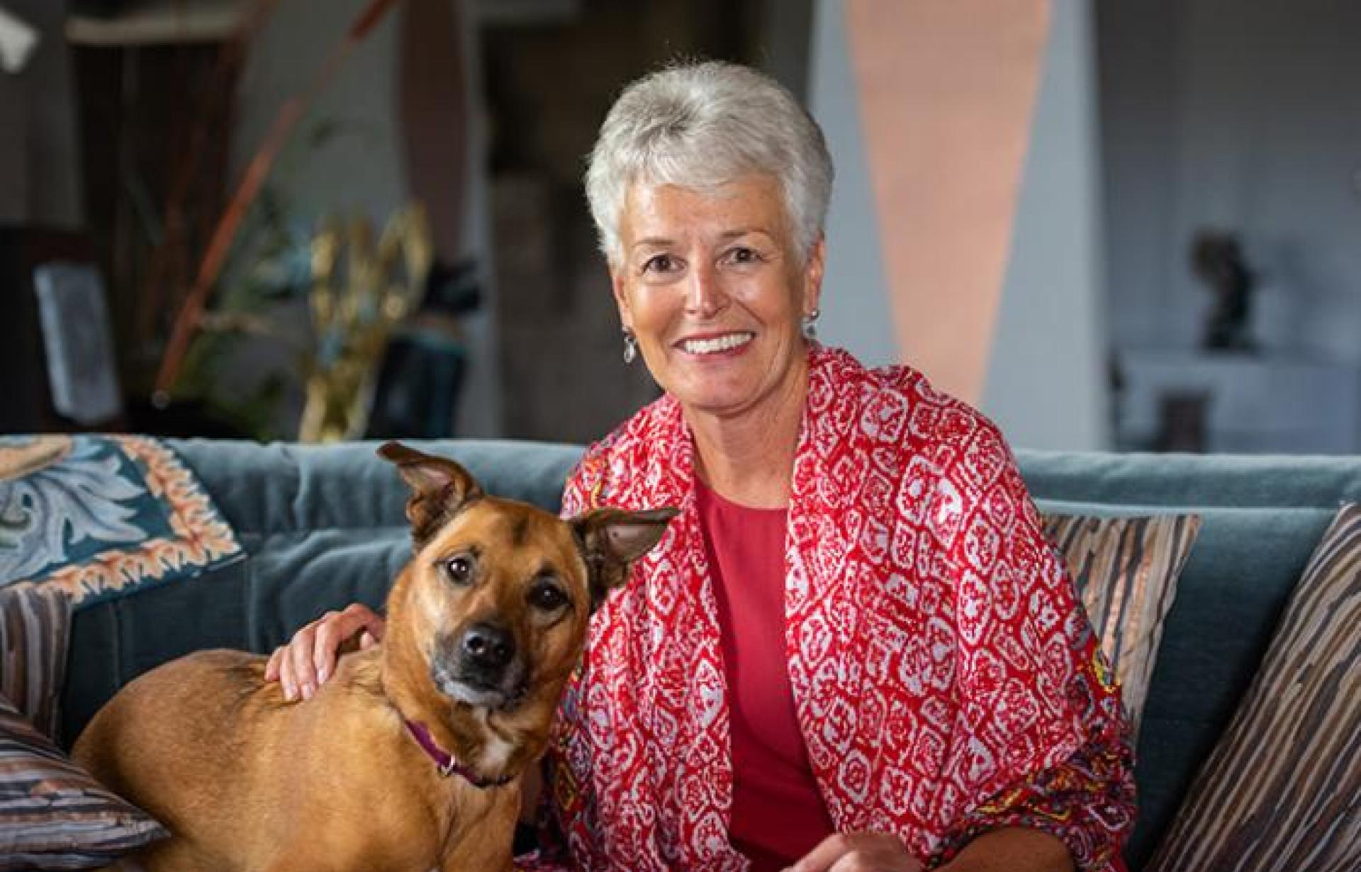 Dee Clark with dog