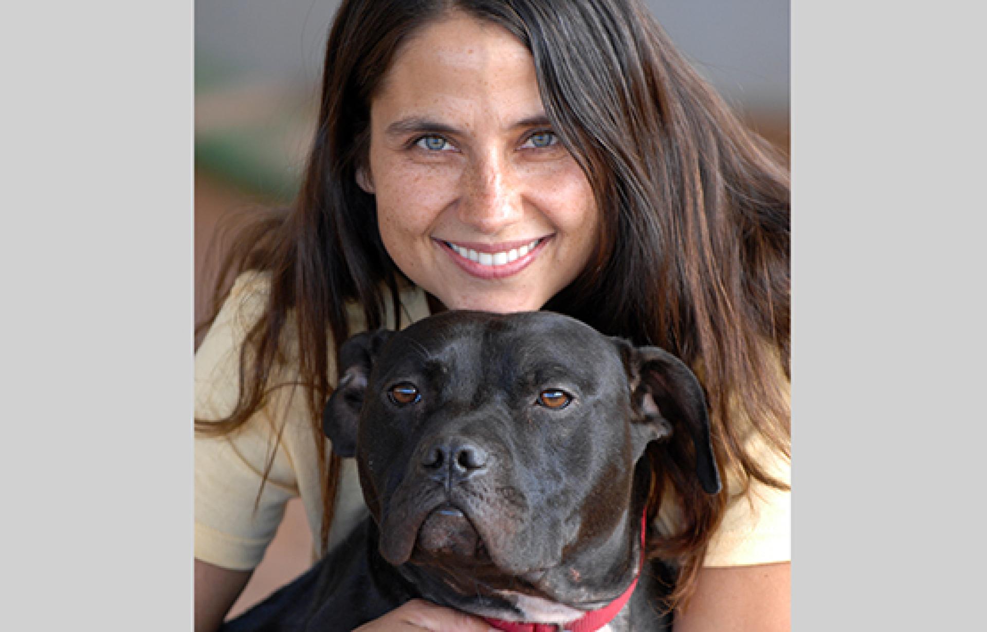 Michelle Weaver with Vicktory dog, Cherry