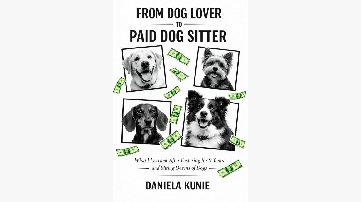 Cover of the book, 'From Dog Lover to Paid Dog Sitter: What I Learned After Fostering for 9 Years and Sitting Dozens of Dogs'