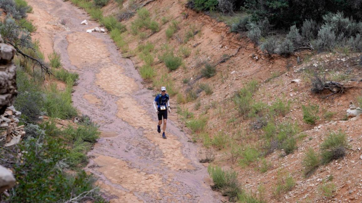 Person running the Grand to Grand Ultra