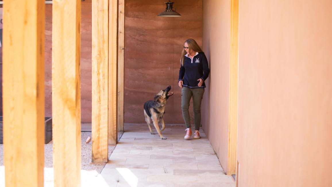 Best Friends CEO Julie Castle with her dog Sunny