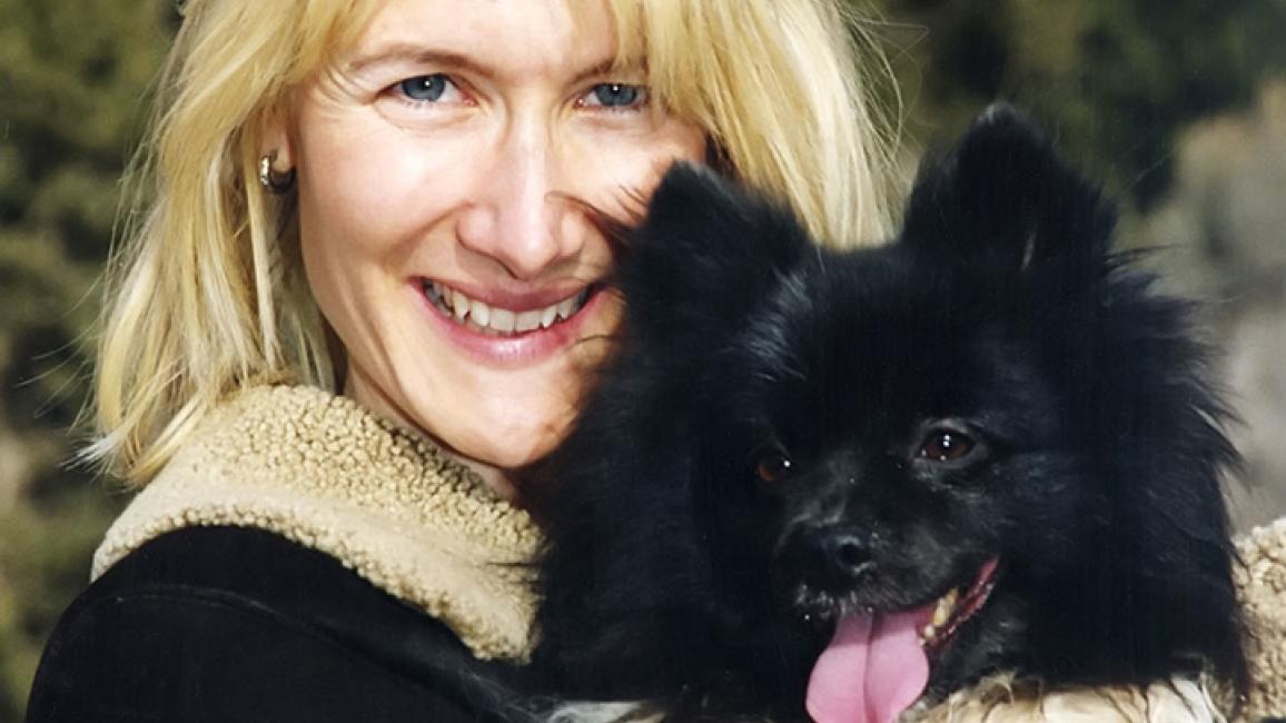 Laura Dern and dog