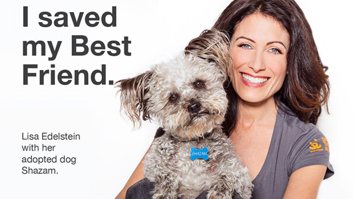Lisa Edelstein and dog