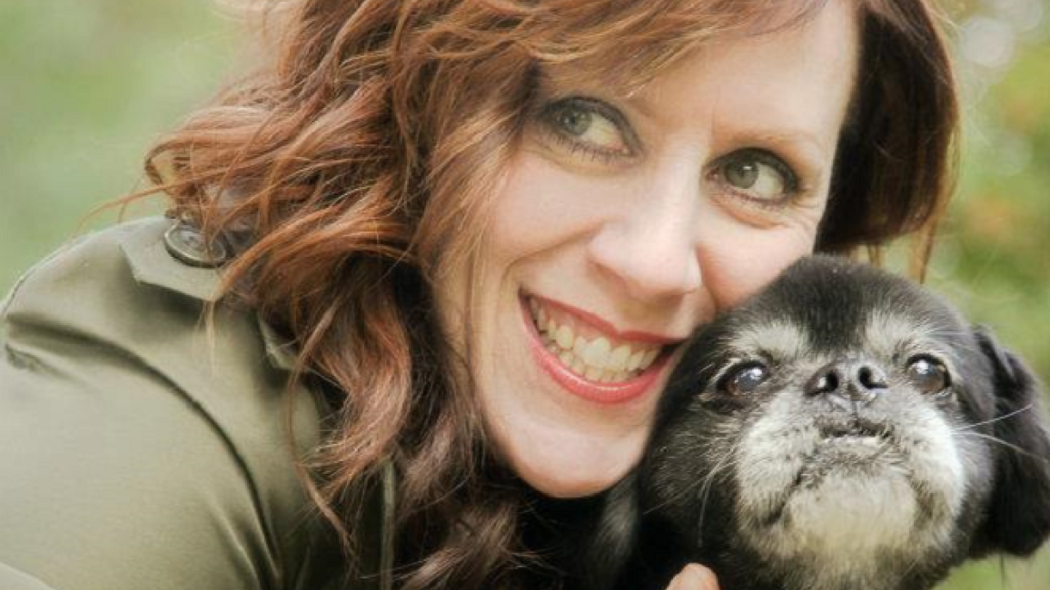 Michelle C. with a dog