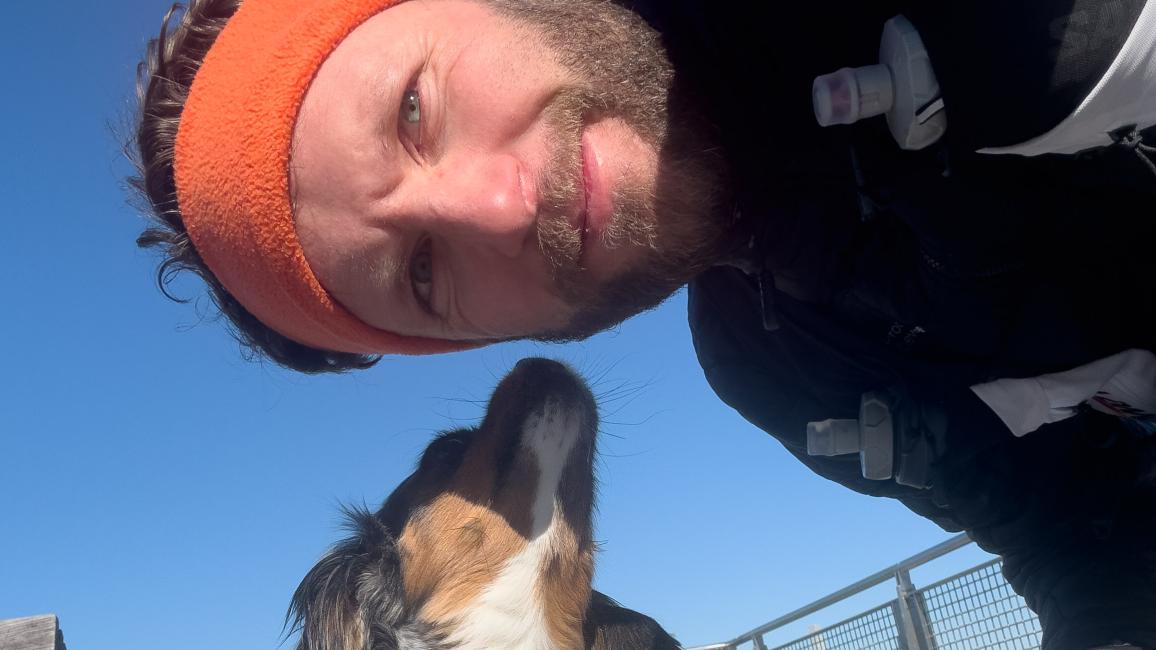 Ricky Bowry with a dog