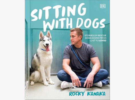 Cover of the book, 'Sitting with Dogs'