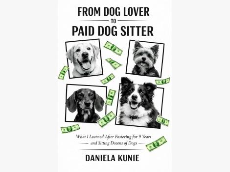 Cover of the book, 'From Dog Lover to Paid Dog Sitter: What I Learned After Fostering for 9 Years and Sitting Dozens of Dogs'