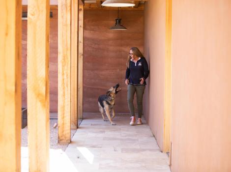 Best Friends CEO Julie Castle with her dog Sunny