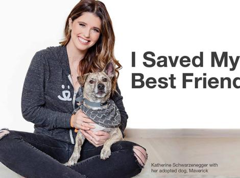 Katherine Schwarzenegger with her adopted dog Maverick