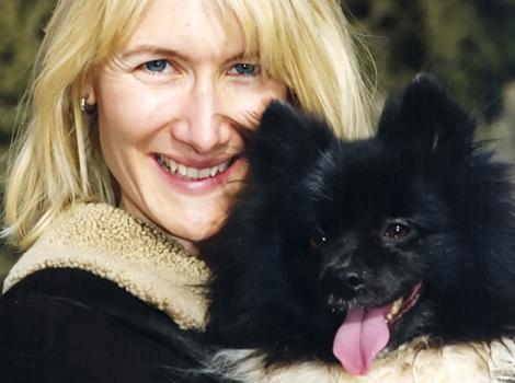 Laura Dern and dog