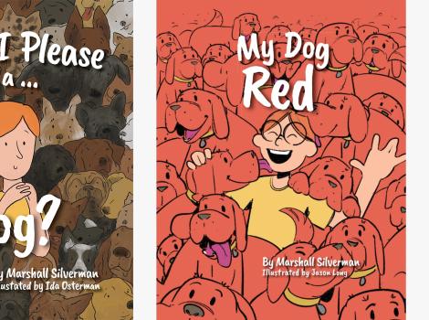 Covers of the books, ‘Could I Please Have a Dog?’ and ‘My Dog Red’