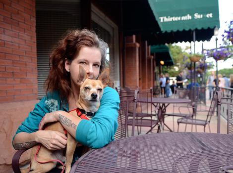 Neko Case and small dog